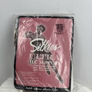 Vintage Silkies Ultra TLC Support Ultra Sheer Beige Large Honey Pantyhose